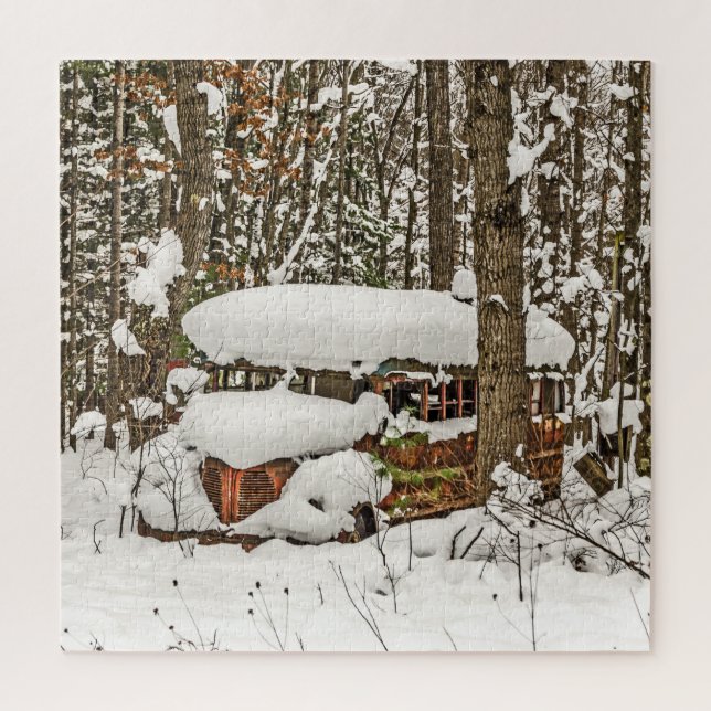 Puzzle Bus scolaire garé - 676 pièce (Vertical)