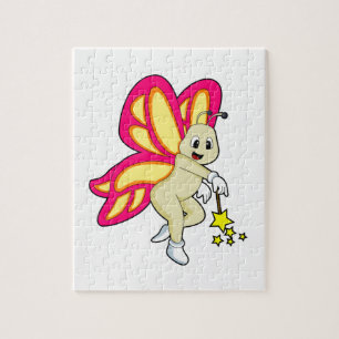 Puzzle Butterfly as Wizard with Magic Mur