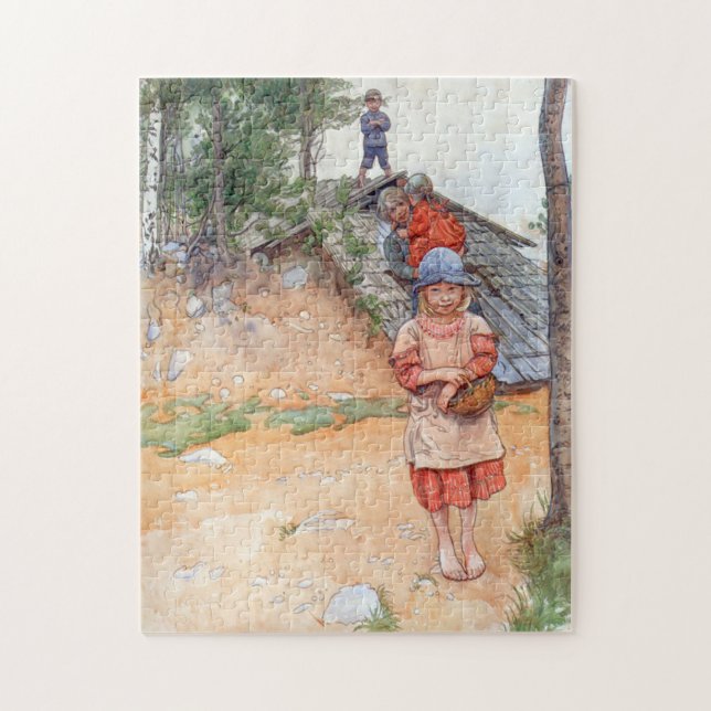 Puzzle By the Cellar - Carl Larsson 1917 (Vertical)