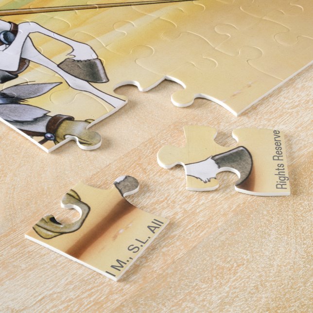 Puzzle Cabalgando Don don Quichotte et bande dessinée de (Côté)