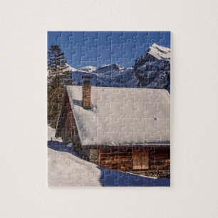 PUZZLE CABANE COUVERTE DE NEIGE