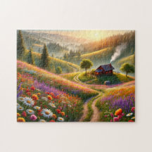 Cabane Fleur Sauvage Paysage Scénique de Printemps