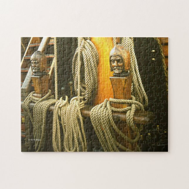 Puzzle - Cabestans en bois sculpté (Horizontal)