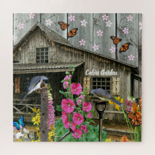 Puzzle Cabin flower garden