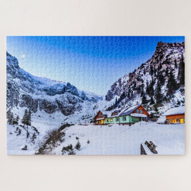 Puzzle cabine dans les montagnes Roumanie (Horizontal)