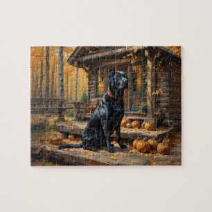 Puzzle Cabine du journal de l'extracteur Black Labrador A
