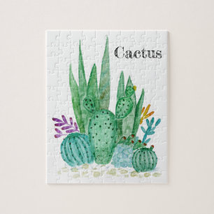 Puzzle Cactus, aquarelle
