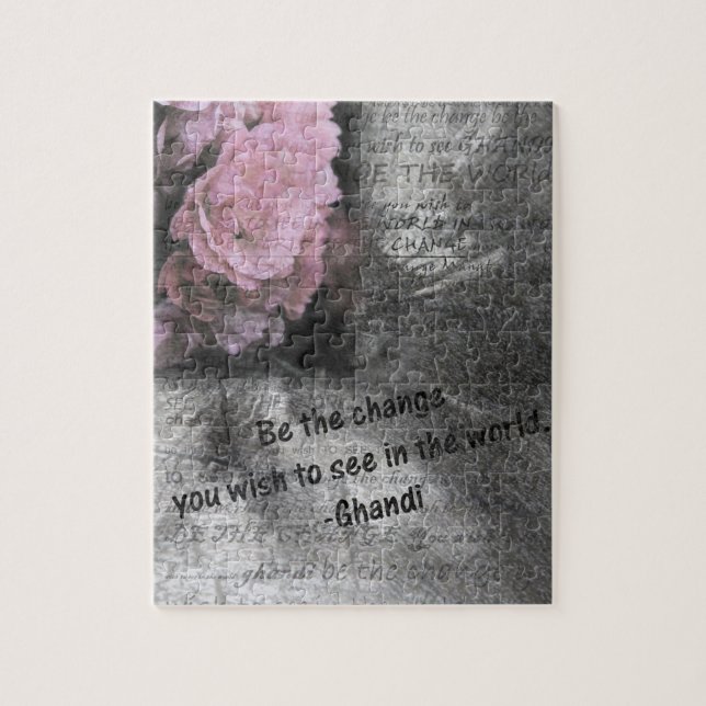 Puzzle Cadeau de citation de Mahatma Gandhi (Vertical)