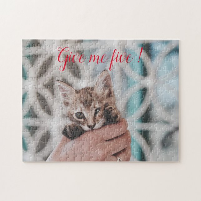 Puzzle Cadeau de conception de chat populaire (Horizontal)