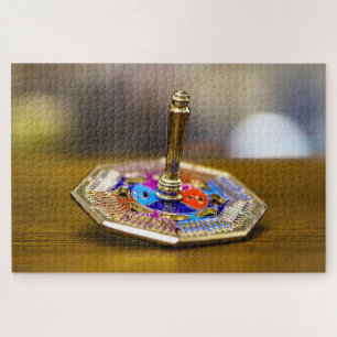 Puzzle Cadeau de dreidel de Hanukkah SlipperyJoe à base o