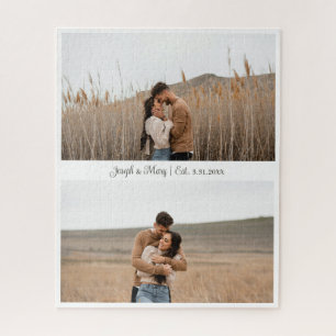 Puzzle Cadeau de mariage personnalisé pour couple avec ph