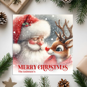 Puzzle Cadeau de Noël personnalisé pour enfants avec joli