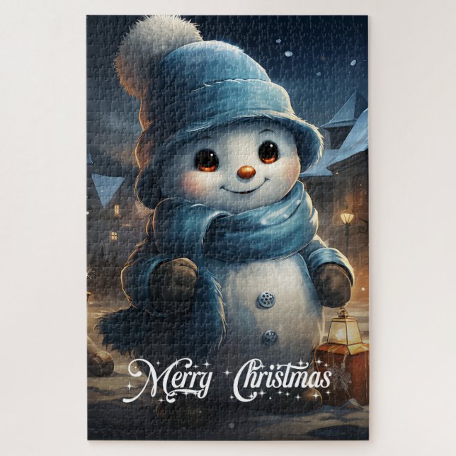 Puzzle Cadeau de Noël pour enfants mignon avec bébé bonho (Vertical)