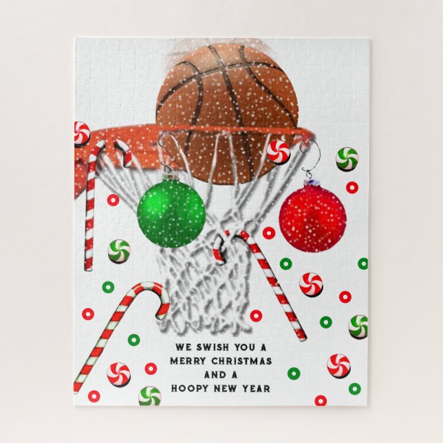 Puzzle Cadeau de vacances de basket-ball (Vertical)