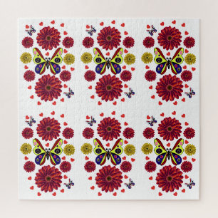 Puzzle Cadeau Floral Papillon Printanier Personnalisé