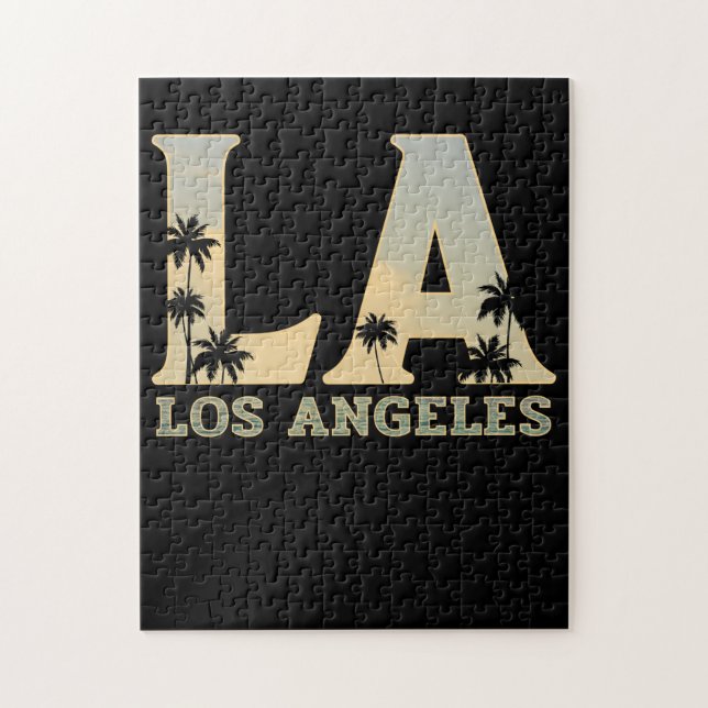 Puzzle Cadeau Los Angeles LA California (Vertical)
