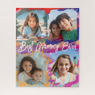 Puzzle Cadeau personnalisé de grand-mère, photo amusante