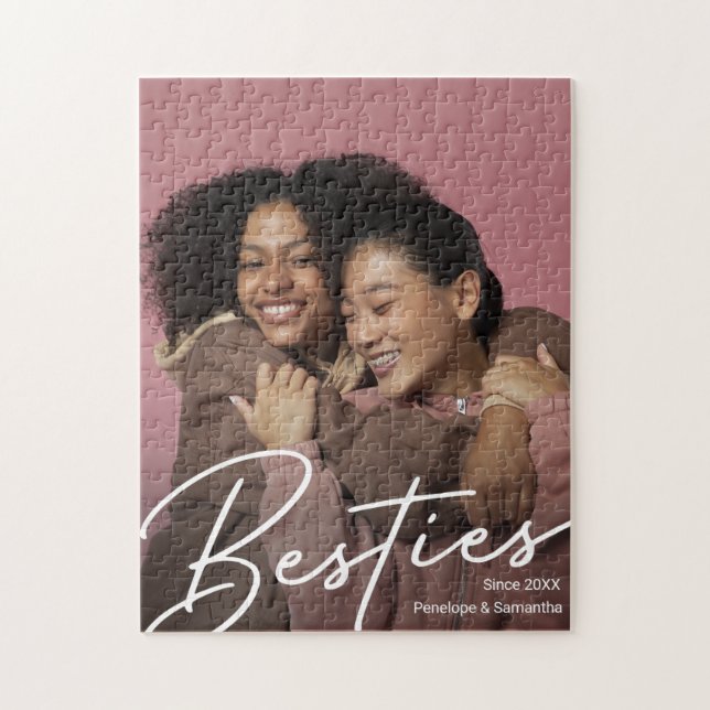 Puzzle Cadeau photo moderne Besties (Vertical)