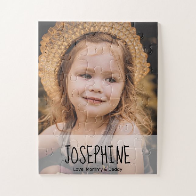 Puzzle Cadeau photo pour fille personnalisée (Vertical)