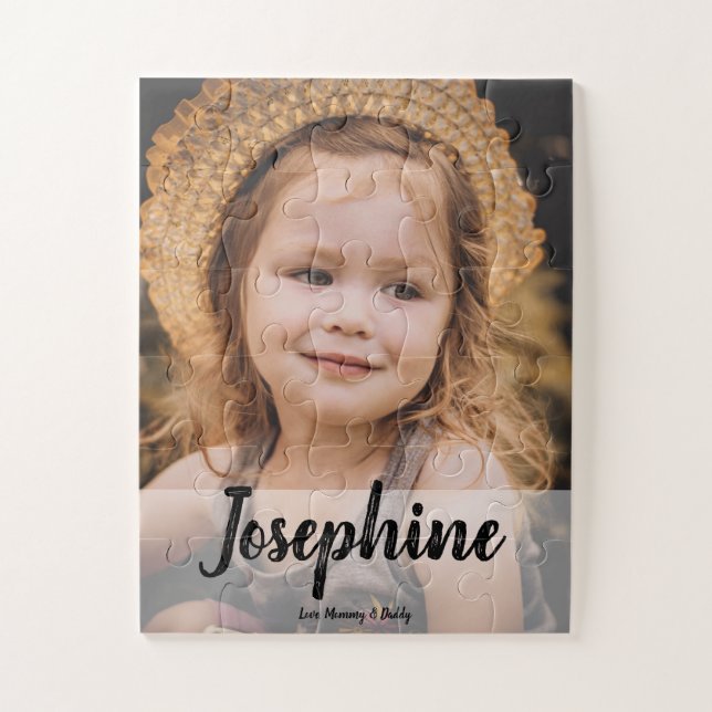 Puzzle Cadeau photo pour fille personnalisée (Vertical)
