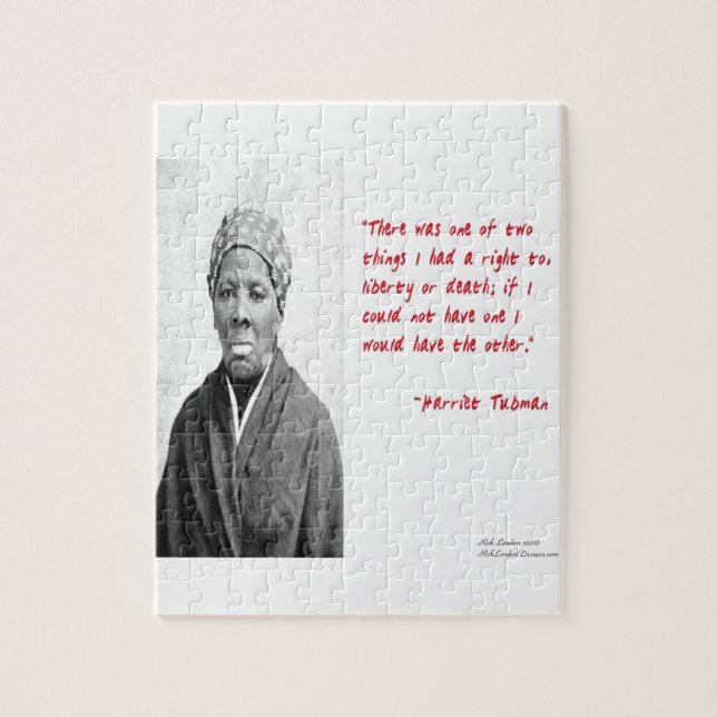 Puzzle Cadeaux de citation de Harriet Tubman "Liberté ou  (Vertical)