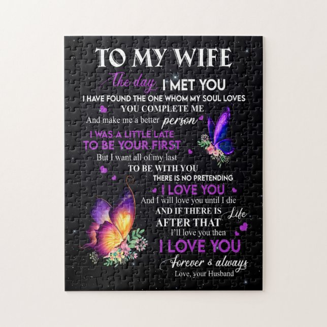 Puzzle Cadeaux de femme | Lettre À Ma Femme Du Mari (Vertical)
