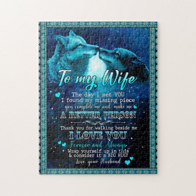 Puzzle Cadeaux de femme | Lettre À Ma Femme Je T'Aime Pou (Vertical)