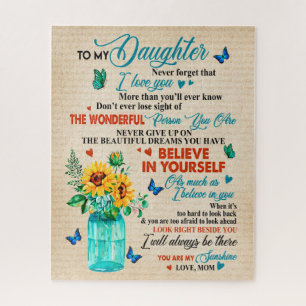 Puzzle Cadeaux de fille   Lettre À Ma Fille De Maman