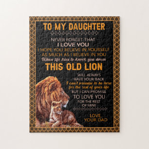 Puzzle Cadeaux de fille   Lettre À Ma Fille De Papa