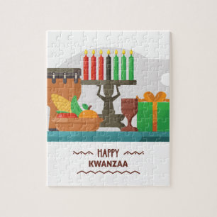 Puzzle cadeaux kwanzaa heureux