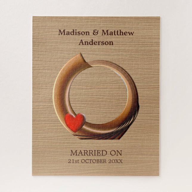 Puzzle Cadre en bois photo personnalisé (Vertical)