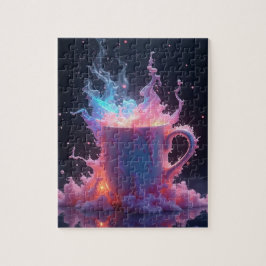 Puzzle Café chaud dans une éruption pastel