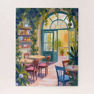 Puzzle Café Jardin   Peinture Aquarelle Botanique