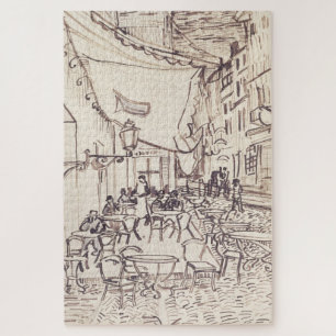 Puzzle Café Terrasse en soirée, Dessin d'art, Van Gogh
