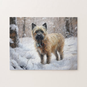Puzzle Cairn Terrier Qu'Il Neige Noël