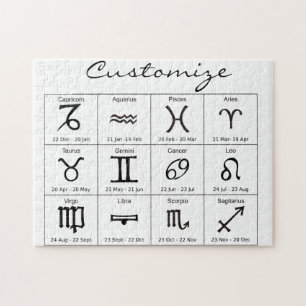 Puzzle Calendrier d'astrologie des signes solaires Zodiac