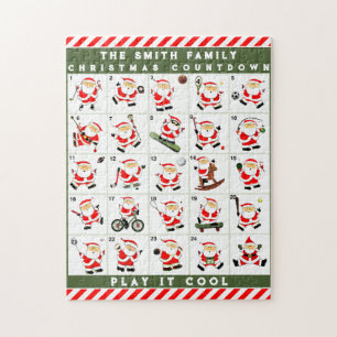 Puzzle calendrier personnalisé de l'Avent de Noël
