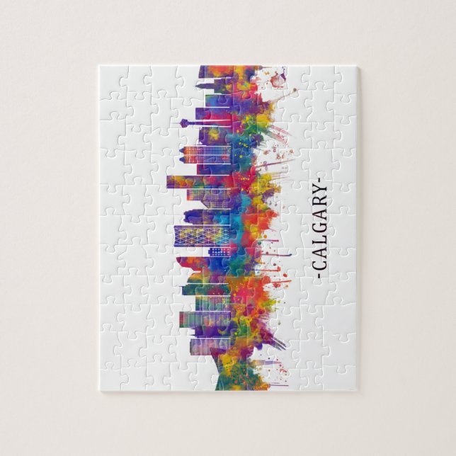 Puzzle Calgary Canada Skyline (Vertical)