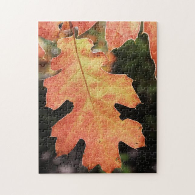 Puzzle Californie, Une feuille de chêne d'automne (Vertical)