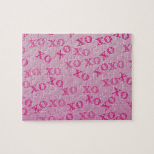 Puzzle Câlins et baisers rose XO XO