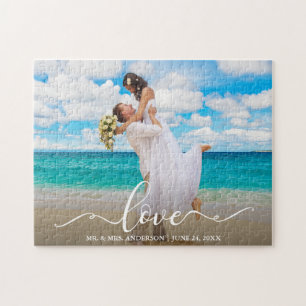 Puzzle Calligraphie Love Photo Mariage