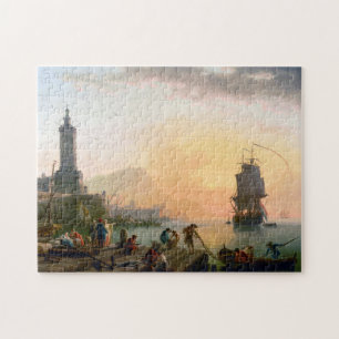 Puzzle Calm at a Mediterranean Port Claude-Joseph Vernet