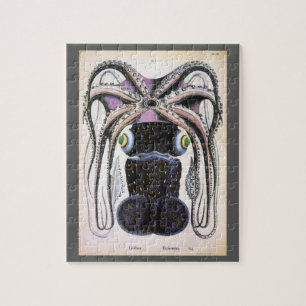 Puzzle Calmar géant ou Pieuvre, Animaux de la Vie Marine 