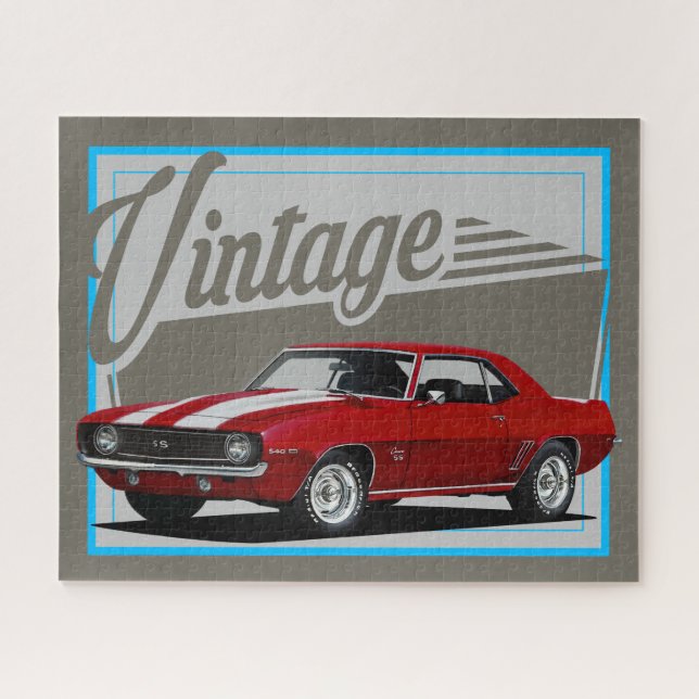 Puzzle Camaro rouge Vintage (Horizontal)
