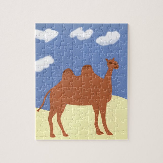 Puzzle Camel Whimsical sur les dunes du désert (Vertical)