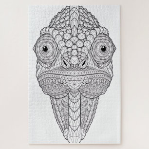 Puzzle Caméléon de cristal Art géométrique Animal de cr