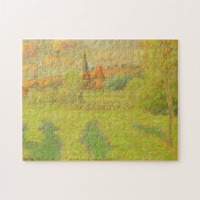 Puzzle Camille Pissarro | le berger et l'église de (Horizontal)