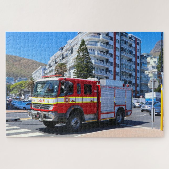 Puzzle Camion de pompiers et de secourt, Cap (Horizontal)