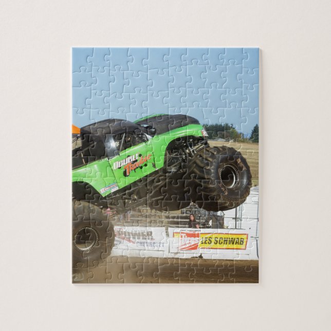 Puzzle Camion Monster Vert En Action (Vertical)