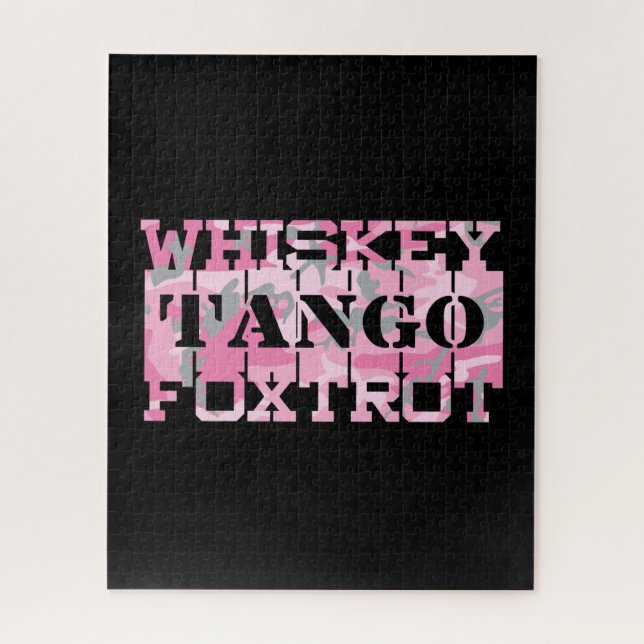 Puzzle Camion rose Foxtrot Tango Whiskey Militaire (Vertical)